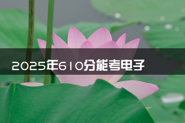 2025年610分能考电子科学与技术专业吗 610分电子科学与技术专业大学推荐
