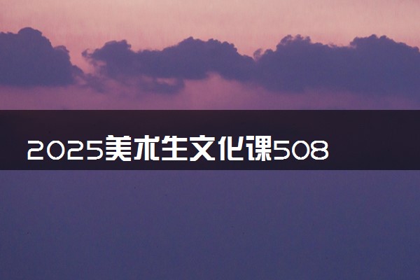 2025美术生文化课508分能上云南艺术学院吗