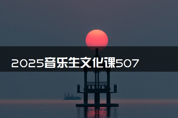 2025音乐生文化课507分能上安徽理工大学吗