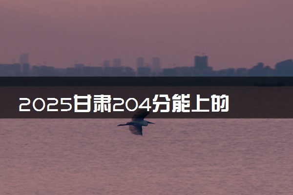 2025甘肃204分能上的大学有哪些 可以报考院校名单
