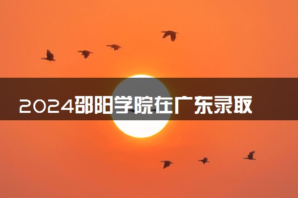 2024邵阳学院在广东录取分数线 各专业分数及位次