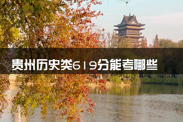 贵州历史类619分能考哪些大学 2025考生稳上的大学名单
