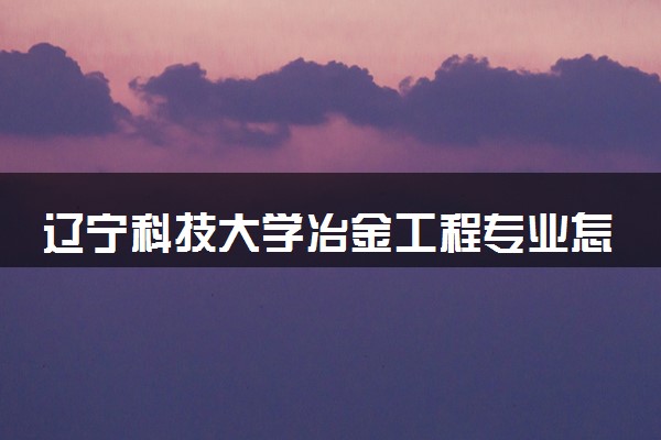 辽宁科技大学冶金工程专业怎么样 录取分数线多少