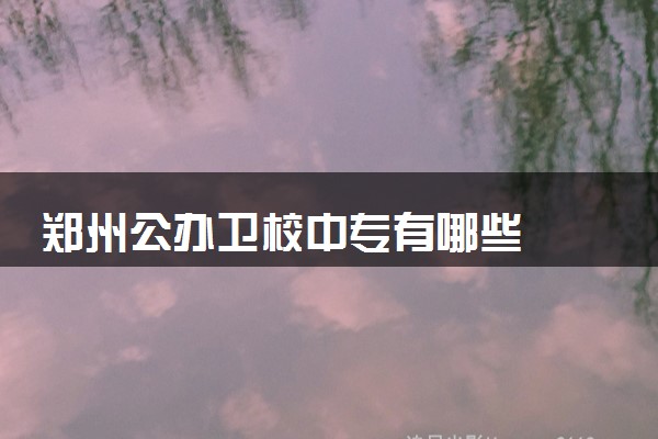 郑州公办卫校中专有哪些
