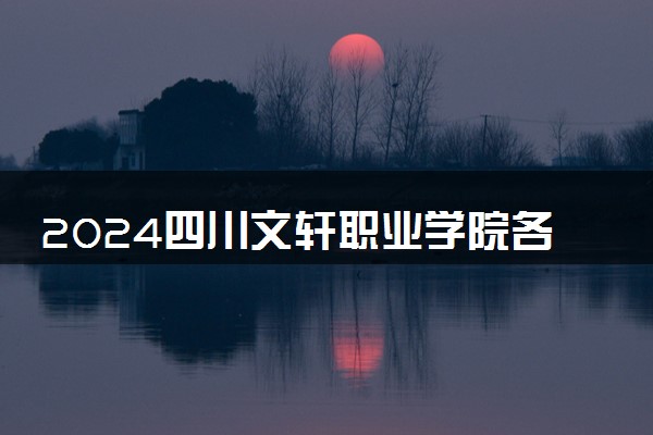 2024四川文轩职业学院各省录取分数线是多少 最低分及位次