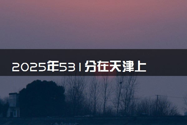 2025年531分在天津上什么大学好 近三年录取分数线是多少