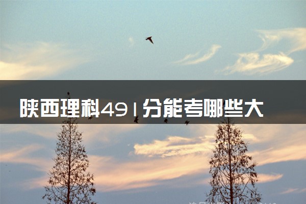 陕西理科491分能考哪些大学 2025考生稳上的大学名单