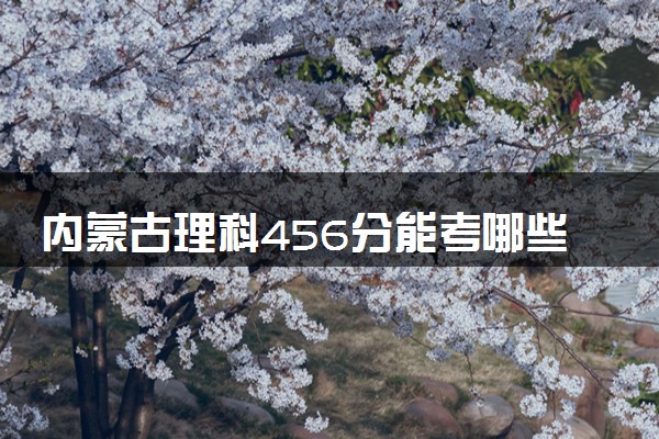 内蒙古理科456分能考哪些大学 2025考生稳上的大学名单