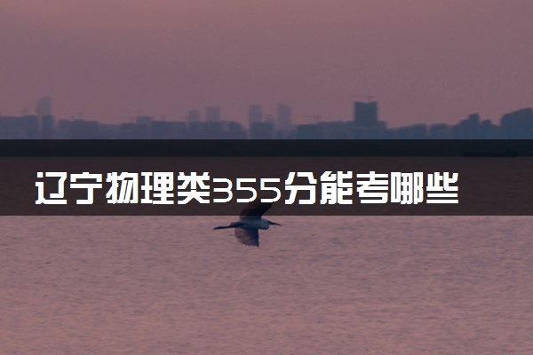 辽宁物理类355分能考哪些大学 2025考生稳上的大学名单
