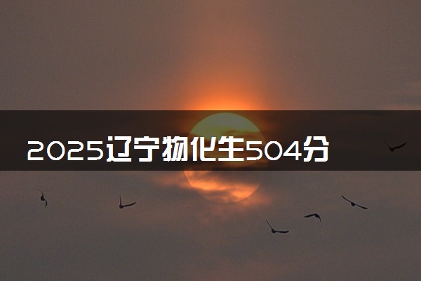 2025辽宁物化生504分左右能上什么大学 可以报考的院校名单