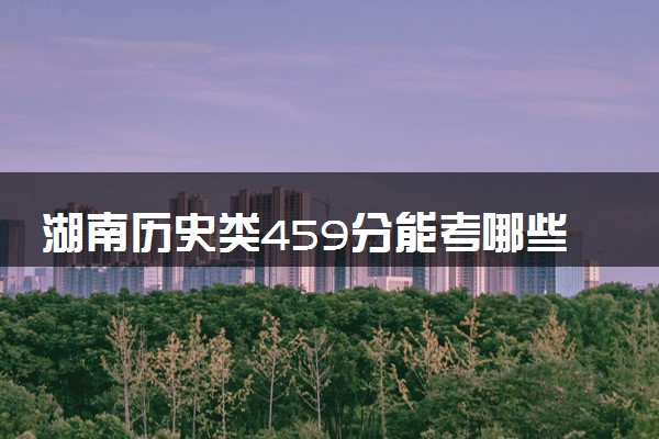 湖南历史类459分能考哪些大学 2025考生稳上的大学名单