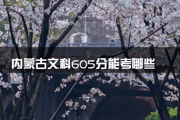 内蒙古文科605分能考哪些大学 2025考生稳上的大学名单