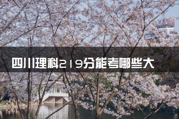 四川理科219分能考哪些大学 2025考生稳上的大学名单