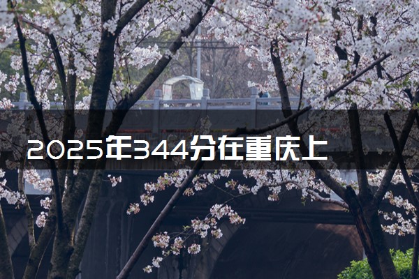 2025年344分在重庆上什么大学好 近三年录取分数线是多少