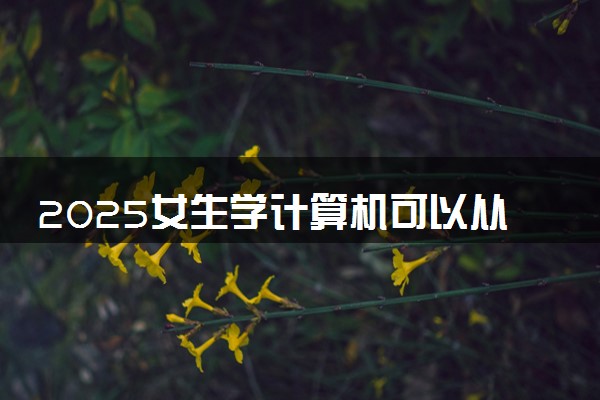 2025女生学计算机可以从事什么职业 适合做测试吗