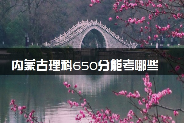 内蒙古理科650分能考哪些大学 2025考生稳上的大学名单