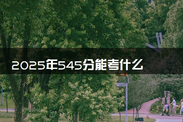 2025年545分能考什么综合类大学 哪些大学值得报