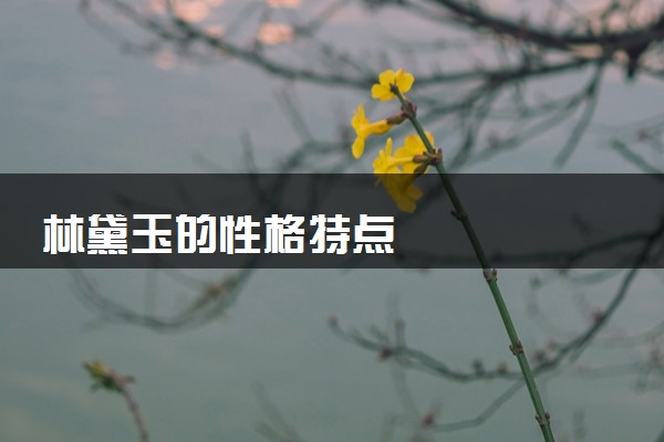 林黛玉的性格特点