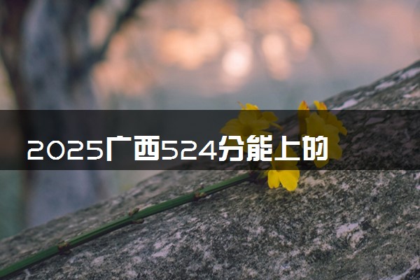 2025广西524分能上的大学有哪些 可以报考院校名单