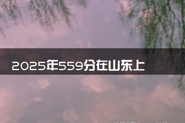 2025年559分在山东上什么大学好 近三年录取分数线是多少