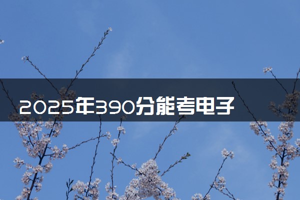 2025年390分能考电子信息工程专业吗 390分电子信息工程专业大学推荐