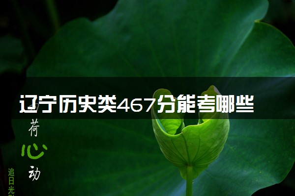 辽宁历史类467分能考哪些大学 2025考生稳上的大学名单