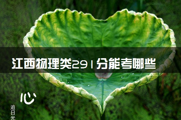江西物理类291分能考哪些大学 2025考生稳上的大学名单