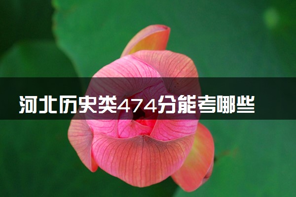 河北历史类474分能考哪些大学 2025考生稳上的大学名单