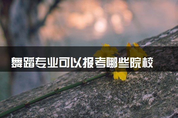 舞蹈专业可以报考哪些院校 2025大学排名一览