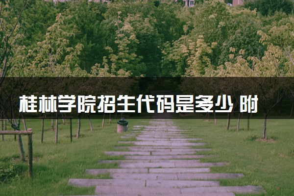 桂林学院招生代码是多少 附专业代码对照表（2025参考）