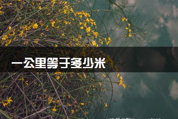 一公里等于多少米