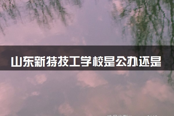山东新特技工学校是公办还是民办