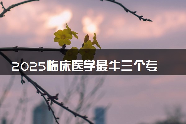 2025临床医学最牛三个专业 哪个专业前景好