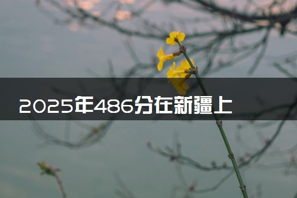 2025年486分在新疆上什么大学好 近三年录取分数线是多少