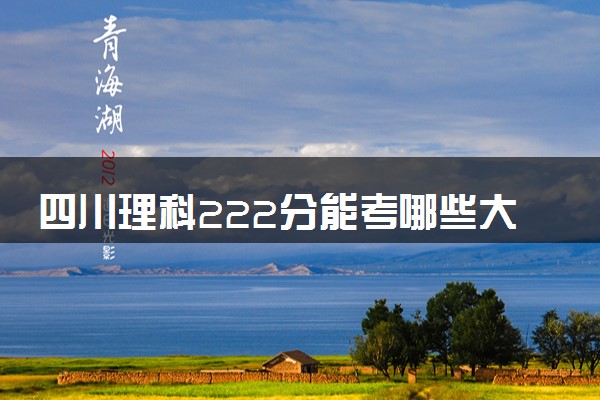 四川理科222分能考哪些大学 2025考生稳上的大学名单