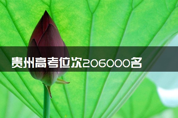 贵州高考位次206000名左右报什么大学好（2025年参考）