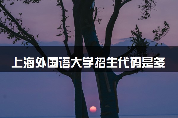 上海外国语大学招生代码是多少 附专业代码对照表（2025参考）