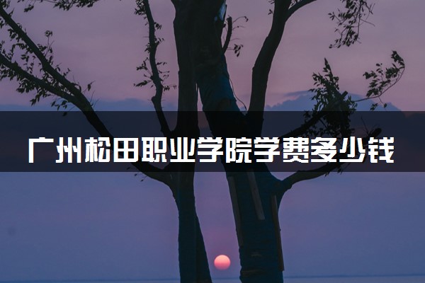 广州松田职业学院学费多少钱一年 各专业收费标准（2025年参考）