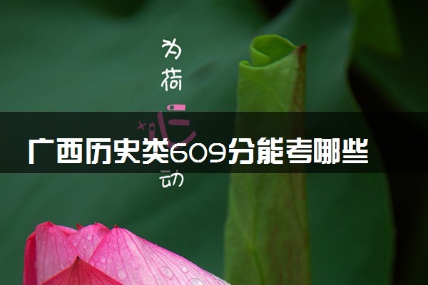 广西历史类609分能考哪些大学 2025考生稳上的大学名单