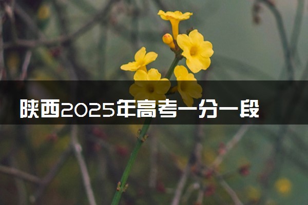 陕西2025年高考一分一段表 成绩排名查询