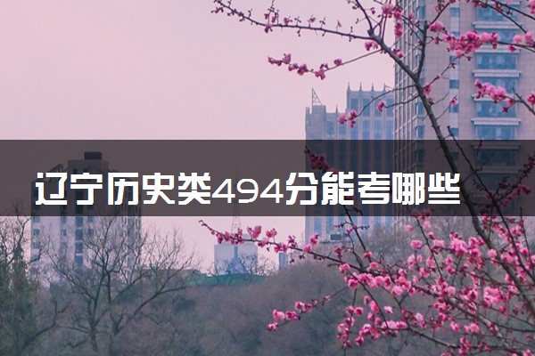 辽宁历史类494分能考哪些大学 2025考生稳上的大学名单