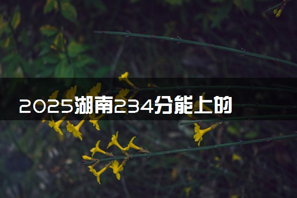 2025湖南234分能上的大学有哪些 可以报考院校名单