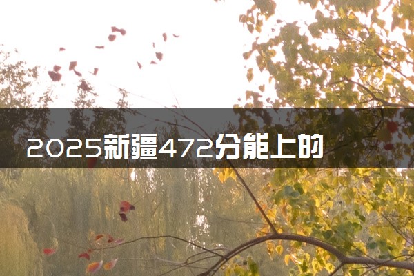 2025新疆472分能上的大学有哪些 可以报考院校名单