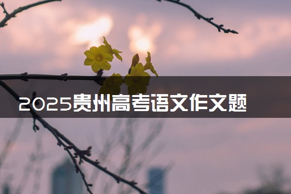 2025贵州高考语文作文题目预测 可能会出什么话题