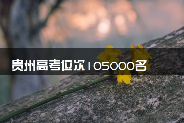 贵州高考位次105000名左右报什么大学好（2025年参考）