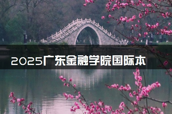 2025广东金融学院国际本科项目对接的国外院校（招生简章）
