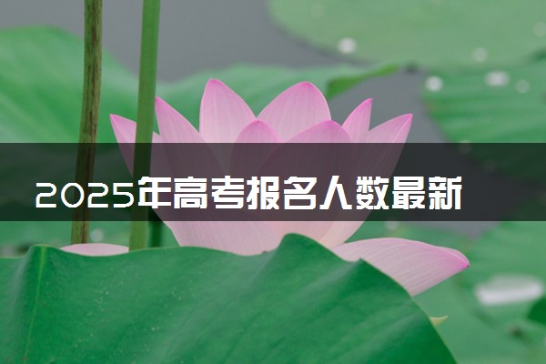 2025年高考报名人数最新公布 全国一共多少人参考