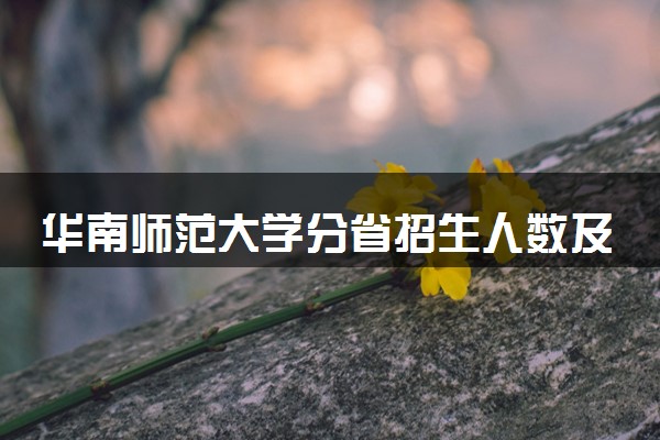 华南师范大学分省招生人数及招生专业2025年招生计划参考