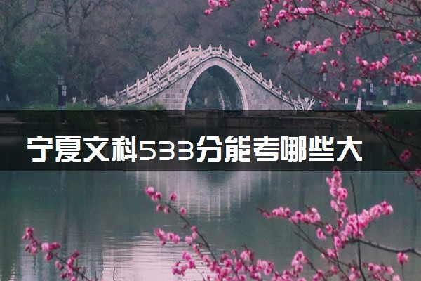 宁夏文科533分能考哪些大学 2025考生稳上的大学名单