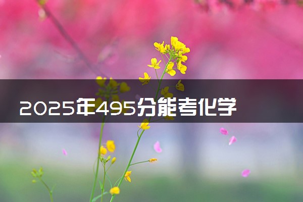 2025年495分能考化学专业吗 495分化学专业大学推荐